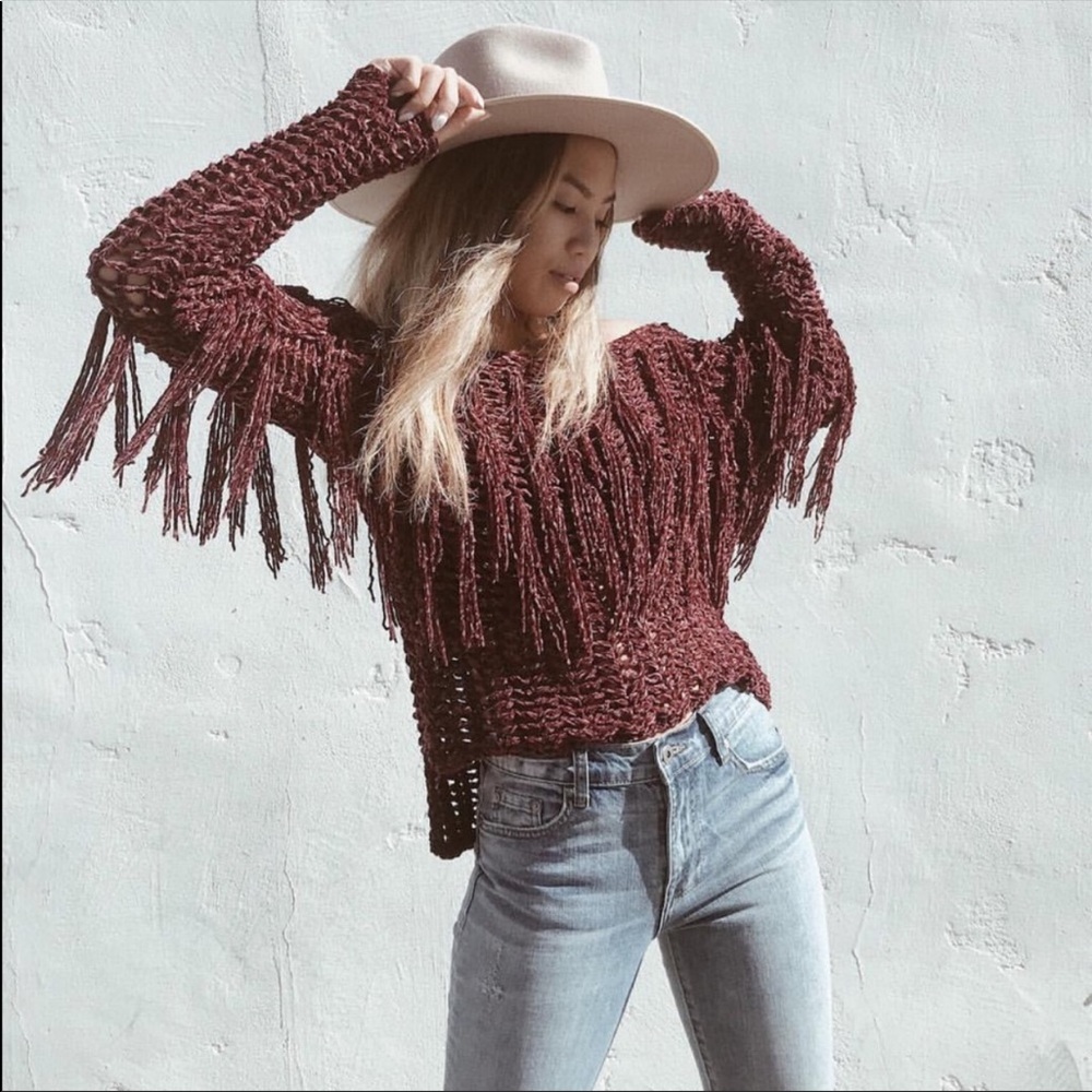 Sage The Label Fringe Sweater